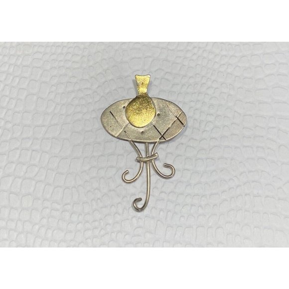 925 Sterling Modernist Pendant Abstract Vintage - Picture 3 of 5